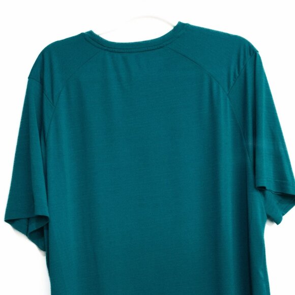 Athletic Works Mens Teal Short Sleeve Performance T-Shirt - Picture 8 of 8